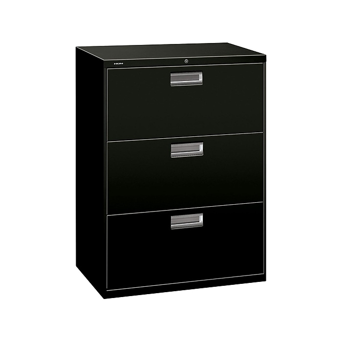 HON Brigade 600 Series 3-Drawer Lateral File Cabinet, Locking