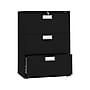 HON Brigade 600 Series 3-Drawer Lateral File Cabinet, Locking, Letter/Legal, Black, 30"W (H673.L.P)~#|#~sp43813209_sc7