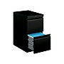 HON Brigade 2-Drawer Vertical File Cabinet, Mobile/Pedestal, Letter, Black, 22.88"D (H33823R.L.P)~#|#~sp43813215_sc7