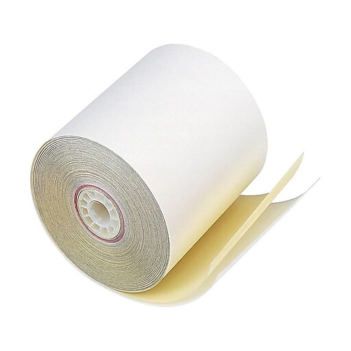 PM Company Perfection Carbonless Paper Rolls, 3" x 90', 50/Carton (07706) Staples