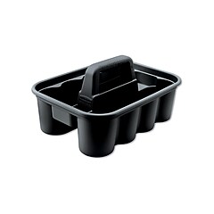 Rubbermaid Commercial 8-Compartment Caddy, Black Plastic