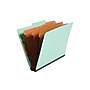 Staples Pressboard Classification Folders, 2/5-Cut Top Tab, Letter Size, 3 Dividers, Green, 20/Box (614453/98755SB)~#|#~sp43813620_sc7