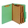 Staples Pressboard Classification Folders, 2/5-Cut Top Tab, Letter Size, 3 Dividers, Green, 20/Box (614453/98755SB)~#|#~sp43813621_sc7