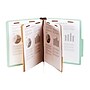 Staples Pressboard Classification Folders, 2/5-Cut Top Tab, Letter Size, 3 Dividers, Green, 20/Box (614453/98755SB)~#|#~sp43813625_sc7