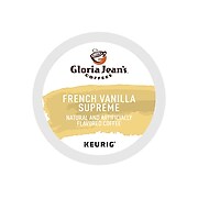 Gloria Jean's French Vanilla Supreme Coffee, Keurig K-Cup Pods, Medium Roast, 24/Box (60051-046)