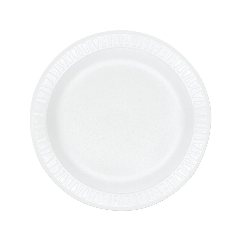 Dart Concorde Polystyrene Plates, White, 500/Carton (10PWC) image 1
