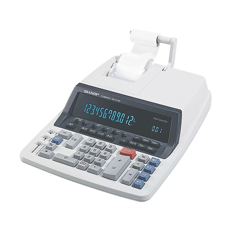 Sharp (QS-2770H) 12-Digit Desktop Calculator, White image 1