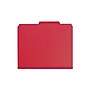 Smead Classification Folders with SafeSHIELD Fasteners, 3" Expansion, Letter Size, 3 Dividers, Bright Red, 10/Box (14095)~#|#~sp43814014_sc7