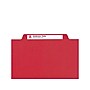 Smead Classification Folders with SafeSHIELD Fasteners, 3" Expansion, Letter Size, 3 Dividers, Bright Red, 10/Box (14095)~#|#~sp43814015_sc7