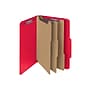 Smead Classification Folders with SafeSHIELD Fasteners, 3" Expansion, Letter Size, 3 Dividers, Bright Red, 10/Box (14095)~#|#~sp43814016_sc7