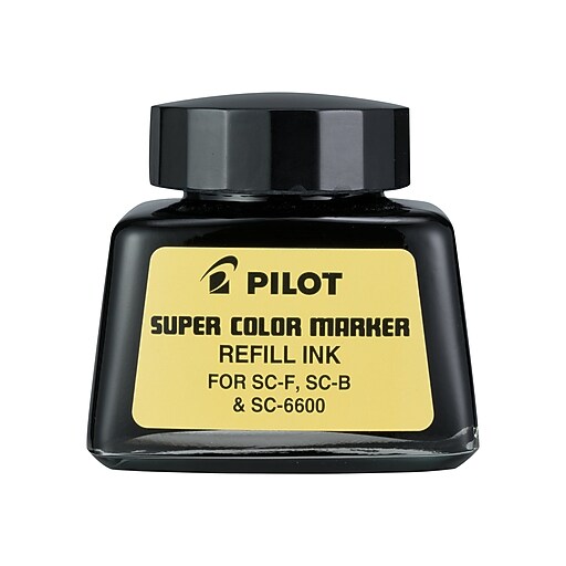 Pilot Super Color Permanent Marker Bottled Ink Refill, Black Ink (43500 ...