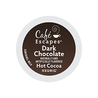 Café Escapes Dark Chocolate Hot Cocoa, Keurig® K-Cup® Pods, 24/Box (6802)