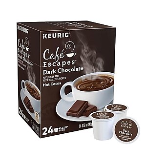 Café Escapes Dark Chocolate Hot Cocoa, Keurig® K-Cup® Pods, 24/Box (6802)