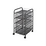 Safco Onyx Mesh Mobile File Cart with Lockable Wheels, Black (5213BL)~#|#~sp43814128_sc7