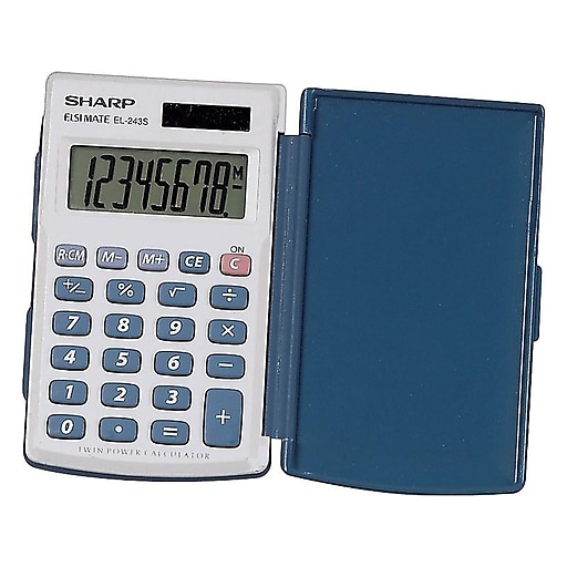 Sharp El240Sb Handheld Business Calculator 8-Digit Lcd 