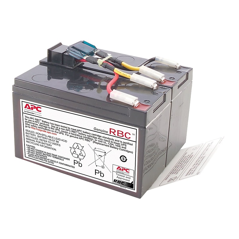 APC Cartridge #48 UPS Replacement Battery, Black (RBC48) image 1