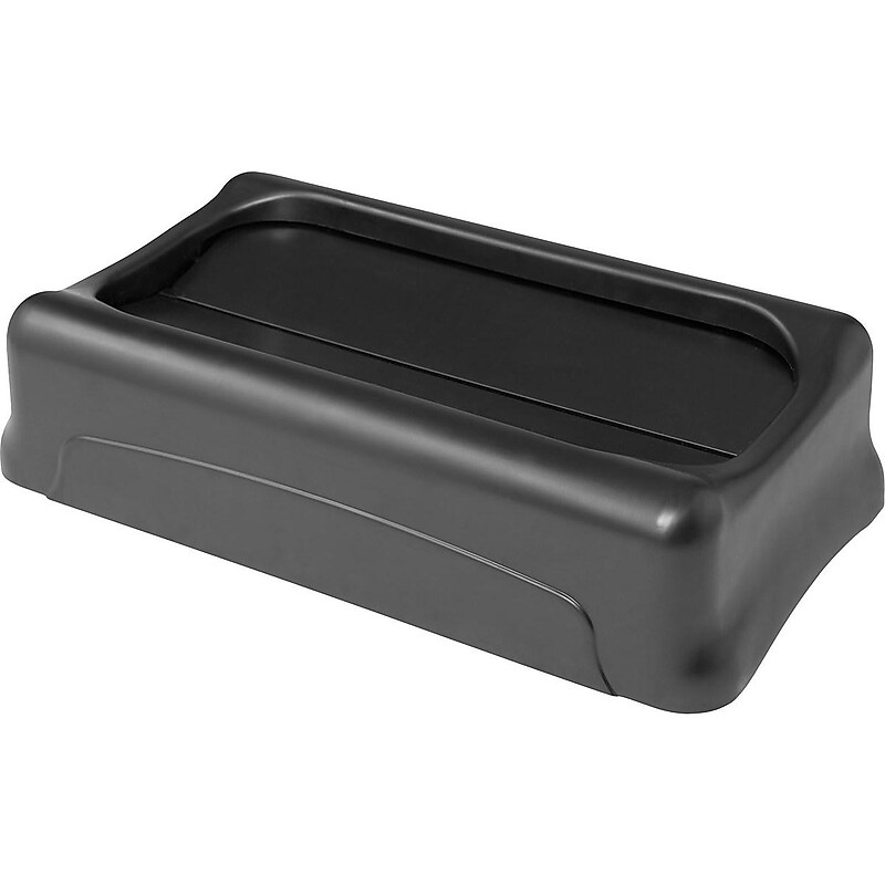 Rubbermaid Slim Jim Indoor Lid, Black Plastic, 23 Gal. (FG267360BLA) image 1