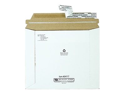 Self Seal Adhesive Flap Maxtek CD/DVD Disc White Cardboard Mailers 6 x 6 3/8 Inches 100 Pack.