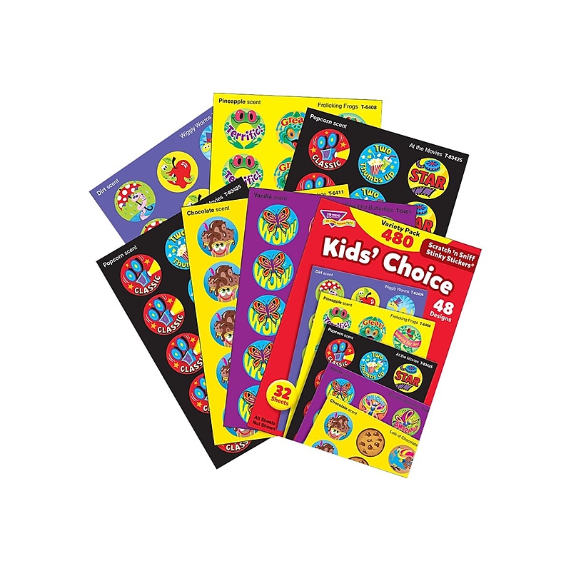 Trend Stinky Stickers, Assorted Colors, 480/Pack (T-089) image 1