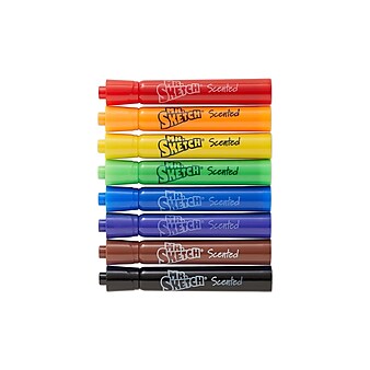 Mr. Sketch Scented Water Based Markers, Chisel, Assorted Colors, 8/Box (1905070)