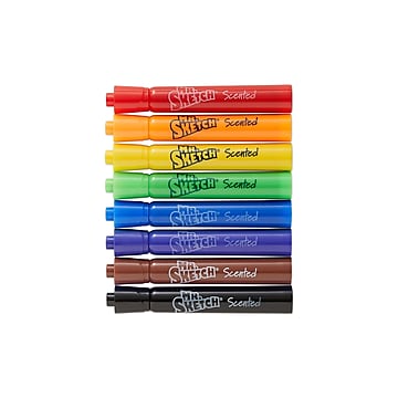 Mr. Sketch Scented Water Based Markers, Chisel, Assorted Colors, 8/Box (1905070)