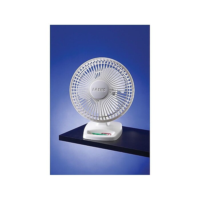 Lasko 6-inch 2-Speed Desk Fan, White (2002W) | Staples