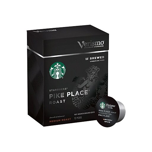 Starbucks® Verismo™ Coffee Pods, Pike Place Roast, 12/Pack at Staples
