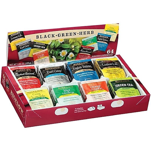 Bigelow Variety Pack Assorted Tea Bags, 64/Box (10568) | Staples