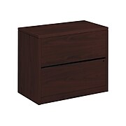 HON 10500 Series 2-Drawer Lateral File Cabinet, Locking, Letter/Legal, Mahogany, 36"W (H10563.NN)