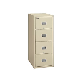 FireKing Patriot 4-Drawer Vertical File Cabinet, Fire Resistant, Legal, Beige, 31.56"D  (4P2131-CPA)
