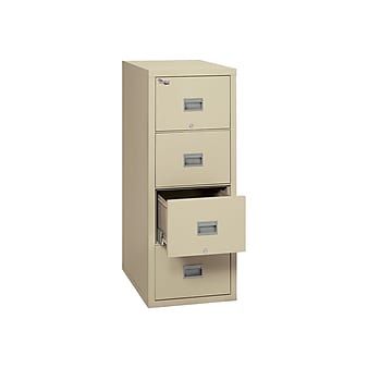 FireKing Patriot 4-Drawer Vertical File Cabinet, Fire Resistant, Legal, Beige, 31.56"D  (4P2131-CPA)