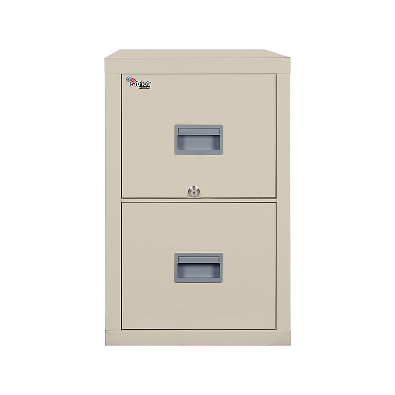 FireKing Patriot 2-Drawer Vertical File Cabinet, Fire Resistant, Letter, Beige, 31.56"D (2P1831-CPA) image 1