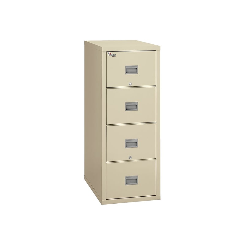 FireKing Patriot 4-Drawer Vertical File Cabinet, Fire Resistant, Letter/Legal, Parchment, 25"D  (4P1825-CPA) image 1
