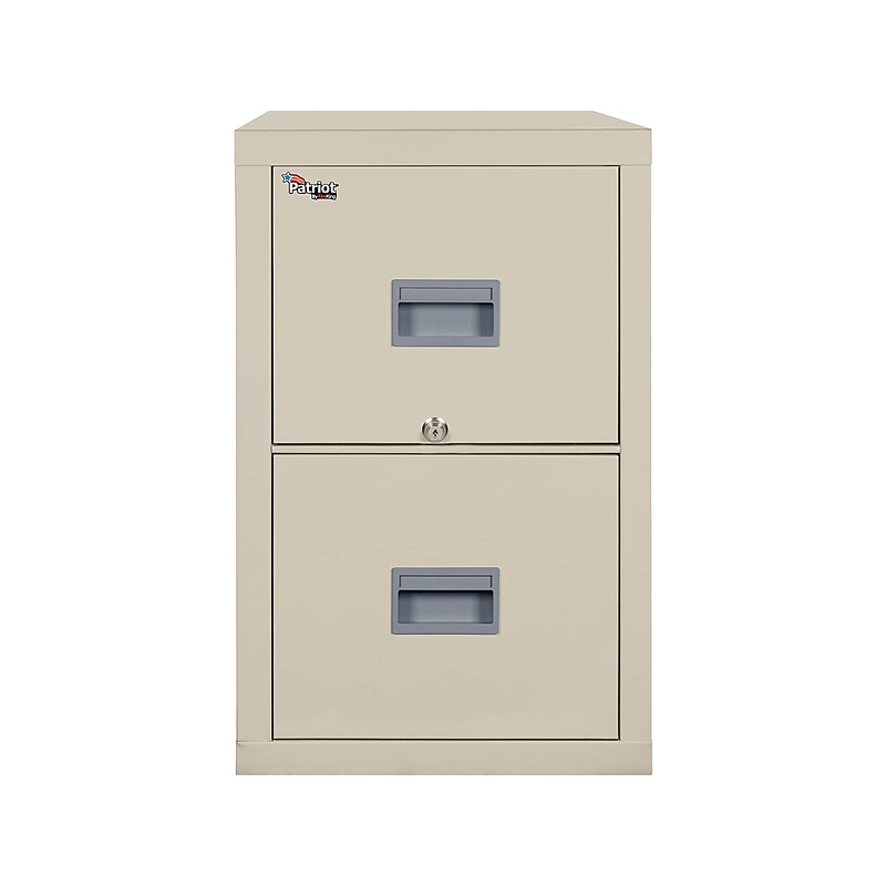 FireKing Patriot 2-Drawer Vertical File Cabinet, Fire Resistant, Letter/Legal, Beige, 25"D (2P1825-CPA) image 1
