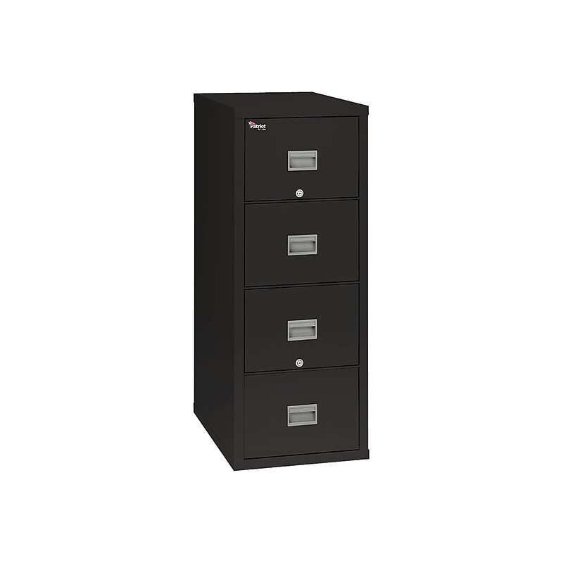 FireKing Patriot 4-Drawer Vertical File Cabinet, Fire Resistant, Letter, Black, 31.56"D  (4P1831-CBLI) image 1