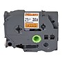 Brother P-touch TZe-B41 Laminated Label Maker Tape, 3/4" x 16-4/10', Black On Fluorescent Orange (TZe-B41)~#|#~sp43814996_sc7
