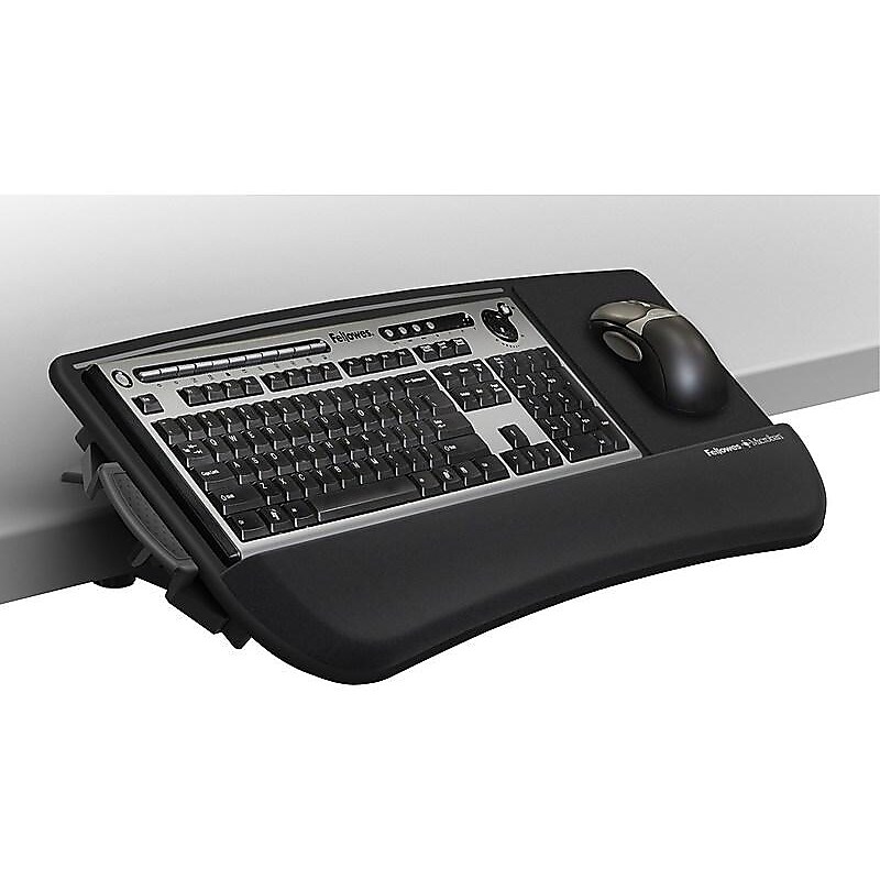 Fellowes Tilt 'n Slide Adjustable Keyboard Tray, Black (8060101) image 1