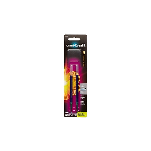 uniball 207 Impact RT GelInk Pen Refill, Bold Tip, Blue Ink, 2/Pack