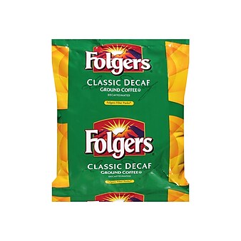 Folgers Classic Roast Decaf Filter Packs Coffee, Medium Roast, 40/Carton (SMU06122)