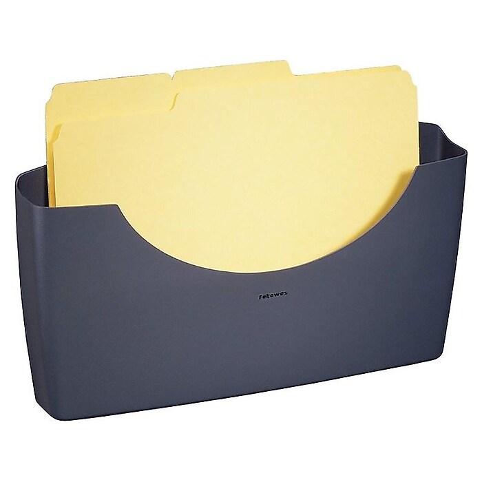 Fellowes Partition Additions Plastic File Pocket, Dark Graphite