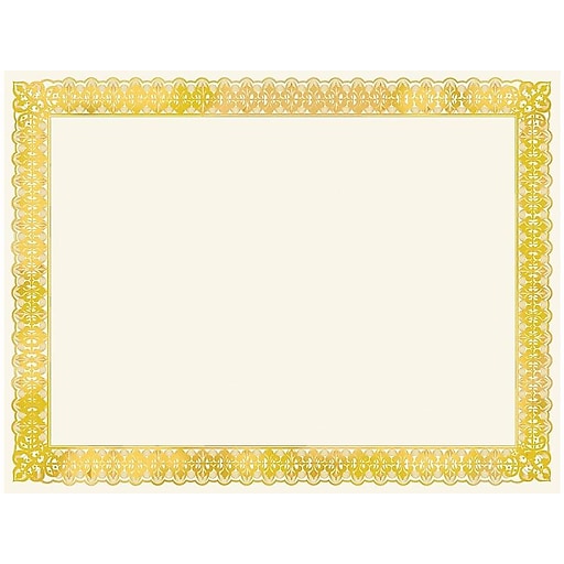 Gold Foil Parchment Certificate Paper- 15 Count