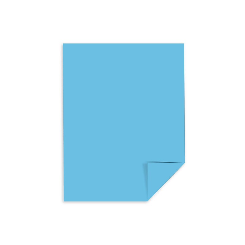 Astrobrights Cardstock Paper, 65 lbs, 8.5" x 11", Lunar Blue, 250/Pack (22721) image 1