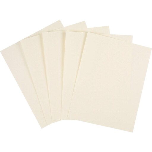 JAM PAPER Vellum Bristol 110lb Index Cardstock - 8.5 x 11 Coverstock - 241  gsm - Canary Yellow Vellum - 50 Sheets/Pack