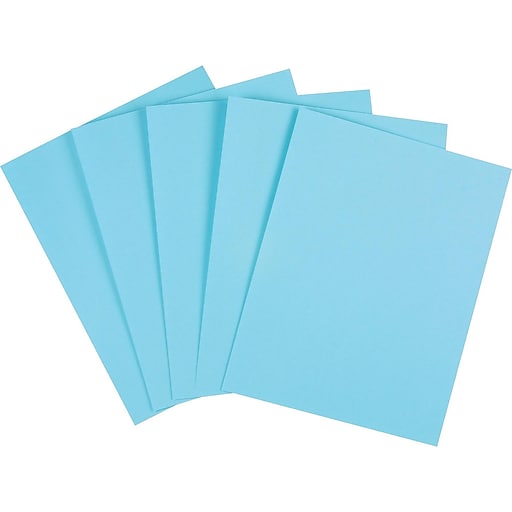 JAM Paper Cover Card Stock 8 12 x 11 110 Lb Vellum Bristol Blue Pack Of 50  Sheets - Office Depot