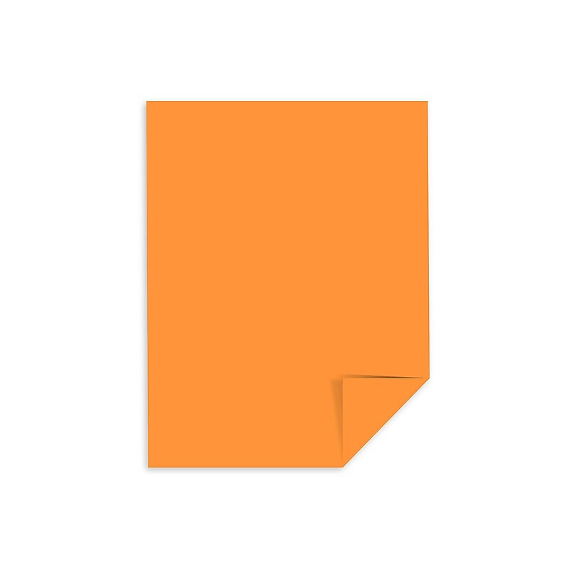 Astrobrights Cardstock Paper, 65 lbs, 8.5" x 11", Cosmic Orange, 250/Pack (22851) image 1