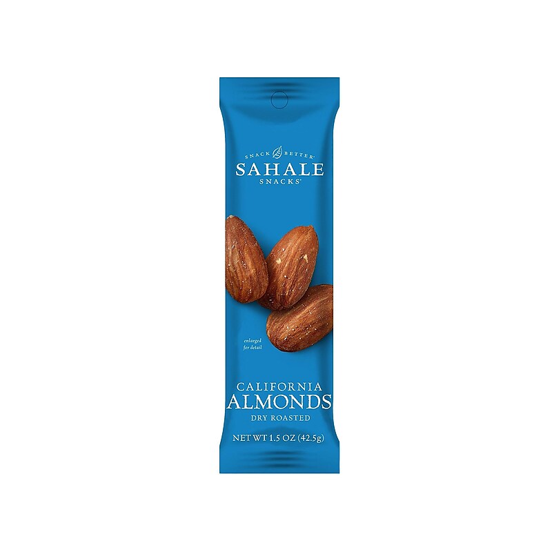 Sahale Snacks Dry Roasted Almonds, 1.5 oz., 18 Bags/Pack (SMU00329) image 1