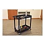Luxor 2-Shelf Mixed Materials Mobile Utility Cart with Lockable Wheels, Black (EC11-B)~#|#~sp43832333_sc7