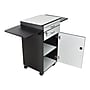Luxor 4-Shelf Wood Mobile File Cart with Lockable Wheels, Black/Gray (WPSDD3)~#|#~sp43832339_sc7