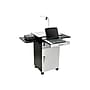 Luxor 4-Shelf Wood Mobile File Cart with Lockable Wheels, Black/Gray (WPSDD3)~#|#~sp43832340_sc7