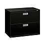HON Brigade 600 Series 2-Drawer Lateral File Cabinet, Letter/Legal Size, Lockable, 28.38"H x 36"W x 19.25"D, Black (HON682LP)~#|#~sp43832449_sc7